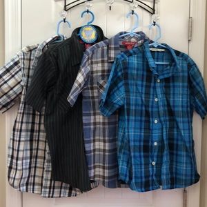 Boys 10 12 Lot Plaid Shirts Polo Y Medium 4 set